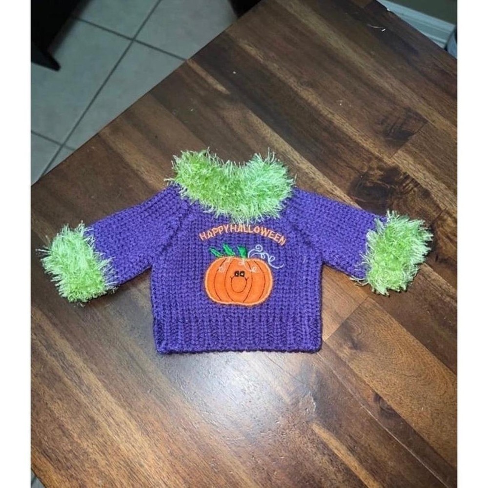 American Girl Doll handmade crochet yarn 18 inch doll halloween sweater